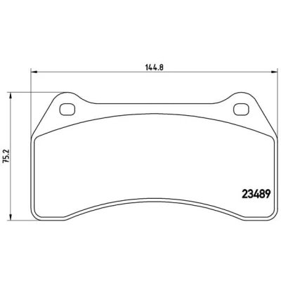 Abbildung von BREMBO P 36 014 Bremsbelagsatz exkl. Verschleißwarnkontakt ohne Zubehör JAGUAR: S Type, XJ Limousine