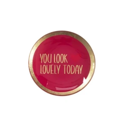 Abbildung von Giftcompany Schmuckkassette Glasteller Love Plates You look lovely Today (10cm)