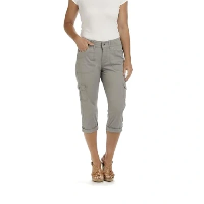 Abbildung von Lee Austyn Cargo Caprihose für Damen, lockere Passform, mit Strickbund Grau 36