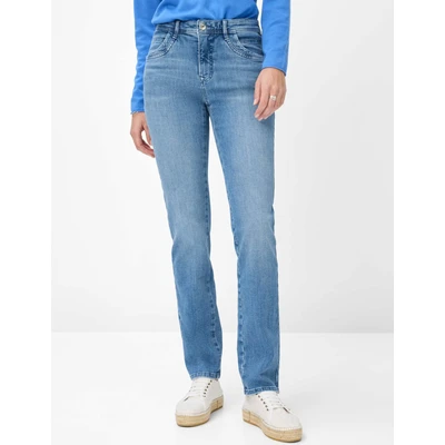 Abbildung von BRAX Style Carola Jeans Slim Fit, Damen, Größe: 38xR, Used bleached blue
