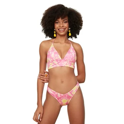 Abbildung von TRENDYOL Damen V Cut the Six Bikini Bottoms, Multi Color, 36 EU