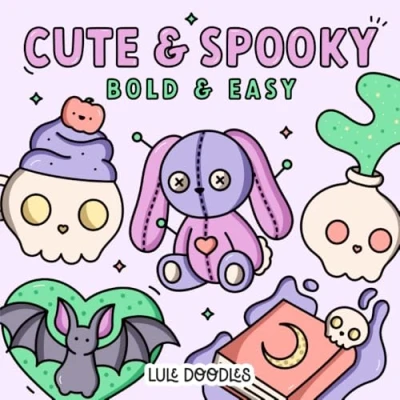 Abbildung von Cute &amp; Spooky Coloring Book: Adorable, Simple, Bold Easy Halloween Designs with Ghosts, Pumpkins, Bats, and More for Adults Kids