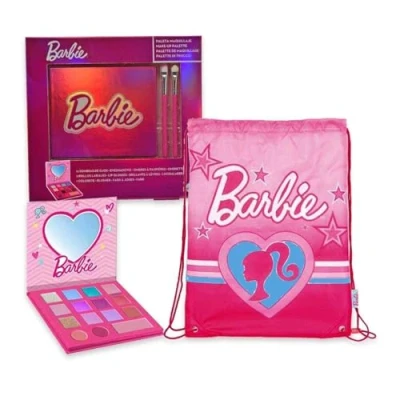 Abbildung von Barbie Make up Palette für Kinder mit Pinseln