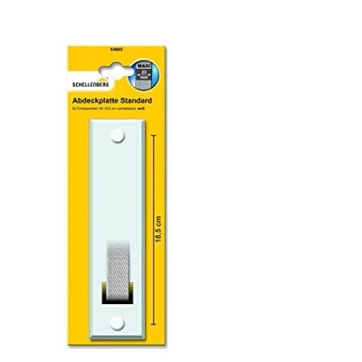 Abbildung von 3er Set Schellenberg 53603 Abdeckplatte Gurtwicklerblende Lochabstand 18,5 cm, Blende für Gurtwickler, Einlasswickler