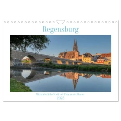 Abbildung von Regensburg Mittelalterliche Stadt mit Flair an der Donau (Wandkalender 2025 DIN A4 quer), CALVENDO Monatskalender