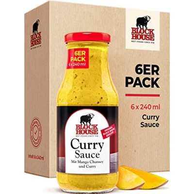 Abbildung von Block House Sweet Mango Curry Sauce 6x 240ml in Restaurantqualität