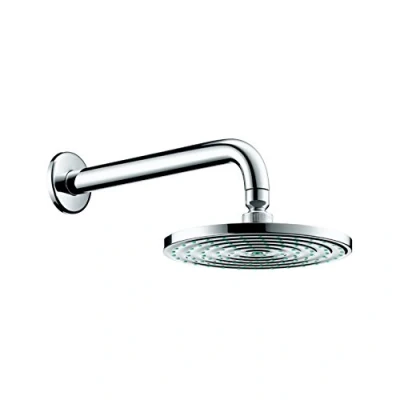 Abbildung von hansgrohe Raindance S 240 Air wassersparender Duschkopf, Kopfbrause für Wandmontage, Chrom, 1 Strahlart (RainAir) mit Wassersparfunktion