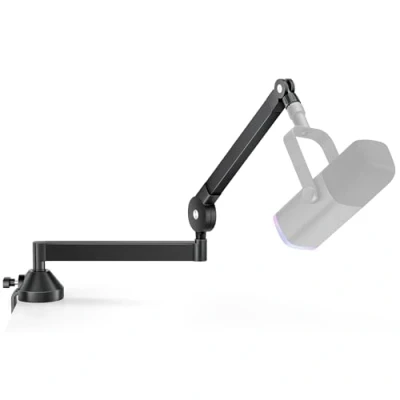 Abbildung von InnoGear Niedriger Profil Mikrofonarm, 360 drehbarer Mikrofonarm Mikrofonständer für Fifine AM8 K669B Blue Yeti HyperX QuadCast SoloCast AT2020, mit Mikrofon Clip 3/8 Zoll auf 5/8 Zoll,