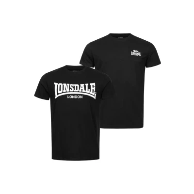 Abbildung von Lonsdale Normale Passform Piddinghoe 2 PACK Tshirt print, Herren, Größe: 3XL, Black