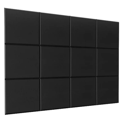 Abbildung von Hexagon Akustikplatten 12 Stück Schalldämmung Schallschutz Wand hoher Dichte Akustikschaumstoff für Decken Holz &amp; Tür Schallabsorber Akustikpaneele Doppelseitiger Kleber 35x30x0.9cm