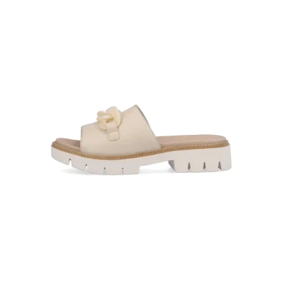 Abbildung von Remonte Pantolette flach, Damen, Größe: 38, Beige Schuhe