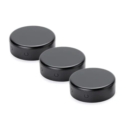 Abbildung von ORION LIGHTSTYLE Verteilerdose PVC Baldachin Deckendose Rosette Abzweigdose Abdeckung, schwarz, 3 Stück, rund, 70mm