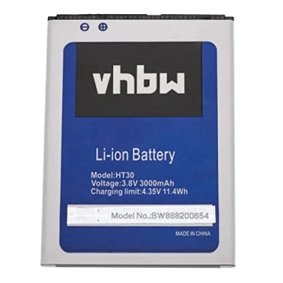 Abbildung von vhbw Akku kompatibel mit HomTom HT30, HT30 Pro Handy Smartphone Telefon (3000mAh, 3,8V, Li Ion)