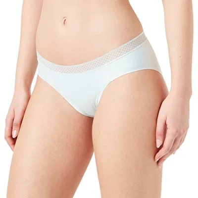 Abbildung von Calvin Klein Damen Slip Bikini Form mit Stretch, Grün (Dragon Fly), L