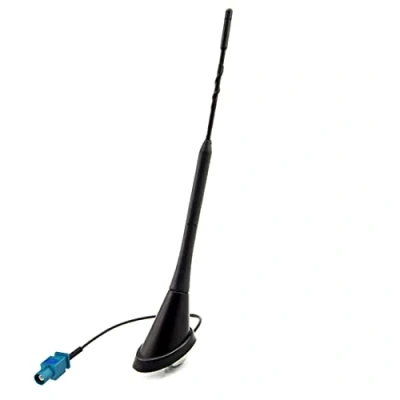 Abbildung von N20CS Auto Dachantenne mit Fakra Stecker Stabantenne für FM/AM Radio, inkl. Dichtung und Antennenfuß Sockel Adapter