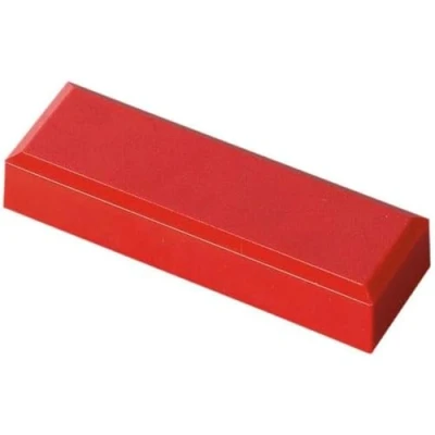 Abbildung von MAUL Facetterand Magnete (20 Stück) MAULpro 53 x 18x 10 mm Mini aus Kunststoff Starke für Whiteboard und Magnettafel ideal Büro, Homeoffice Werkstatt Rot
