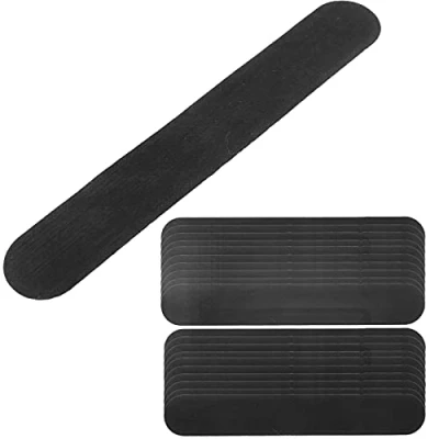 Abbildung von 20 Stück Kragen Schweißpads, Einweg Hutkragen, Schweißflecken, Selbstklebende Nackeneinlagen, Kragenschutz Absorbierendes Schweißpad, Schweißband, Futterband,(Schwarz)