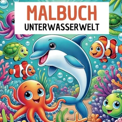 Abbildung von Unterwasserwelt Malbuch: Ausmalbuch für Kinder Malbuch Fische Ozean Bilder zum Ausmalen