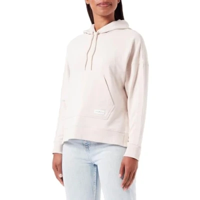 Abbildung von Tommy Hilfiger Established LOGO TAPE Lounge Nachtwäsche Shirt, Damen, Größe: Large, Cashmere creme