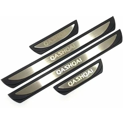 Abbildung von AVIGIS 4 Stücke Edelstahl Auto Einstiegsleisten für Nissan Qashqai J12 2022 2023, Willkommenspedal Türschweller Schutzstreifen Styling Dekorations Zubehör