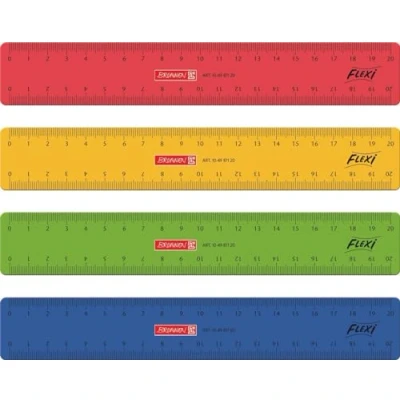 Abbildung von BRUNNEN Lineal Schul 20cm Flexi 4 transparent sortiert