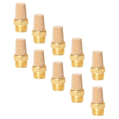Abbildung von Pneumatik Schalldämpfer aus Sinterbronze 1/4&quot; 10er Set Druckluftschalldämpfer Industriequalität (10, 1/4&quot;)
