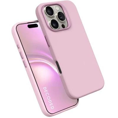 Abbildung von Apple iPhone 16 Pro Hülle MagSafe Silikon Decoded Soft Case/Backcover Handyhülle Violett