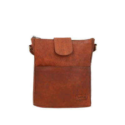 Abbildung von Gusti Ledertasche Damen Jacqueline New Handgefertigte Umhängetasche Leder für Alltag &amp; Büro AirTag Fach Praktische Fächeraufteilung