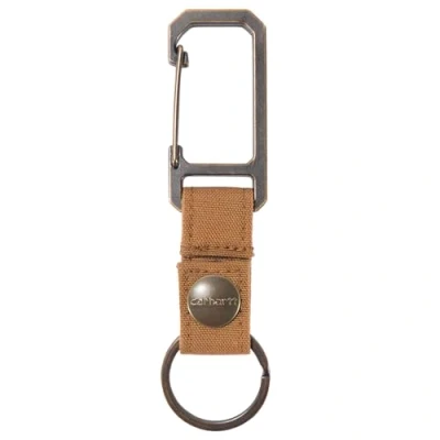 Abbildung von Carhartt Schlüsselhalter, langlebiger Schlüsselanhänger mit selbstschließendem Clip, Nylon, Ente braun, Einheitsgröße, CHKYCHN1, Nylonente (Carhartt Brown)
