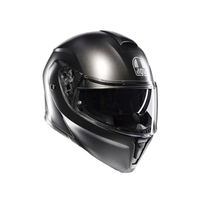 Abbildung von AGV Streetmodular ECE 22 06 Mono, Modularer Helm, Motorrad Klapphelm P/J in Zwei Konfigurationen zugelassen, mit Sonnenblende, Asphalt Matt Grau, L