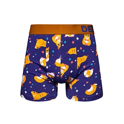Abbildung von Dedoles Boxershorts Herren &amp; Jungen Unterwäsche Trunks Baumwolle lustige Designs Dinosaurier Hamster Spiele Maulwurf Geschenk, Farbe Mehrfarbig, Motiv Unterhose, Gr. S