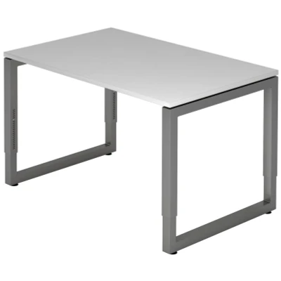 Abbildung von HAMMERBACHER höhenverstellbarer Schreibtisch VRS12/5/G lichtgrau