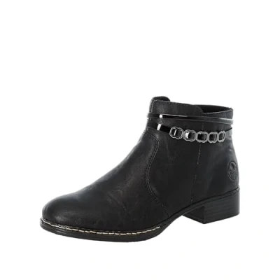 Abbildung von Rieker Stiefelette, mit modernem Zierriemchen, schmale Form
