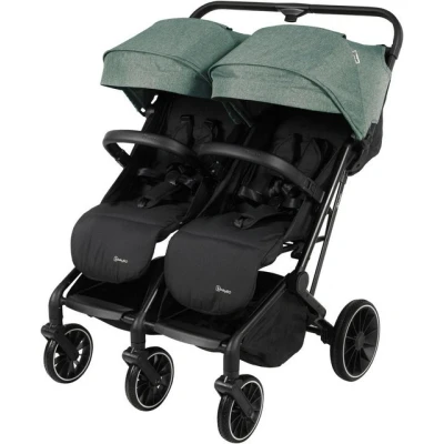 Abbildung von BabyGo Zwillingsbuggy Zwillingskinderwagen GOTwice, mit drei schwenkbaren Vorderrädern
