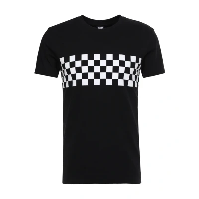 Abbildung von Urban Classics CHECK PANEL Tshirt print, Herren, Größe: Large, Black/white