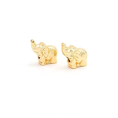 Abbildung von Vintageparts Zwischenperlen Elefant aus Messing in goldfarben 2 Stück zum Schmuck selber basteln