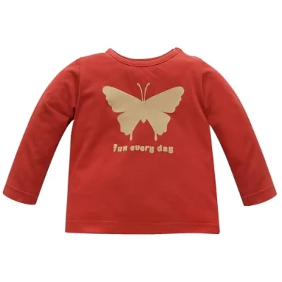 Abbildung von Pinokio Bluse Imagine, rot Schmetterlingsmuster, Mädchen 74 122 (74)