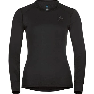 Abbildung von ODLO BL CREW NECK Active WARM Langarmshirt, Damen, Größe: 42/44, Dark sapphire
