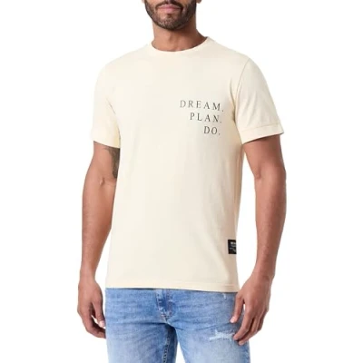 Abbildung von Key Largo PLAN Round Tshirt print, Herren, Größe: Medium, Bleached sand
