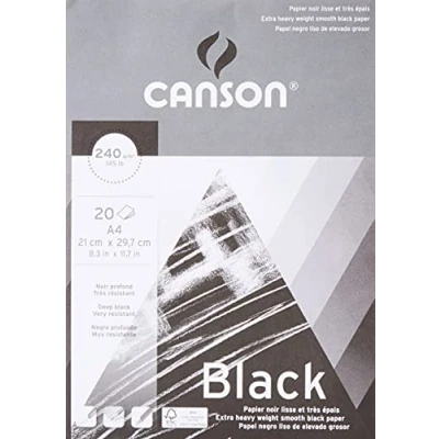 Abbildung von Canson 200377111 Papier, A4, tiefschwarz