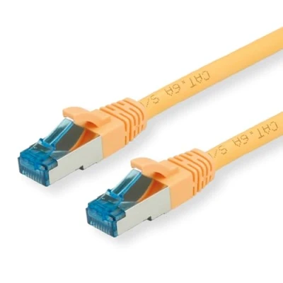 Abbildung von VALUE Patchkabel Kat.6A (Class EA) S/FTP (PiMF), LSOH, gelb, 0,15 m