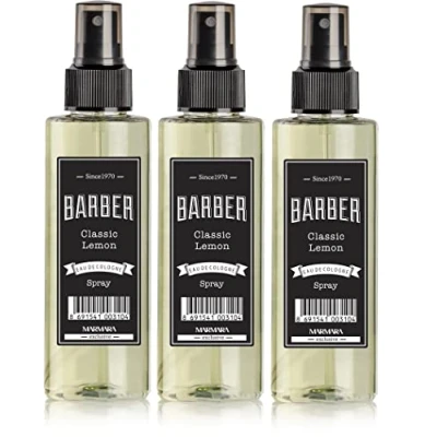 Abbildung von BARBER MARMARA Limon Kolonya 80 (3x150ml) Pumpspray Eau de Cologne spray After Shave Rasierwasser Zitronenduft Kölnischwasser Classik Lemon Duftwasser Damen und Herren