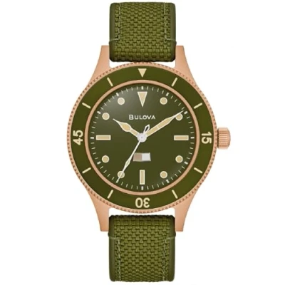 Abbildung von Bulova 98A324 Herren Automatikuhr Mil Ships Special Edition Khaki