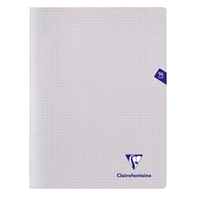 Abbildung von Clairefontaine 393362C Packung mit 10 Heften Mimesys DIN A4+, 24x32cm, 48 Blatt kariert, 90g, Einband PP, Transparent, 1 Pack