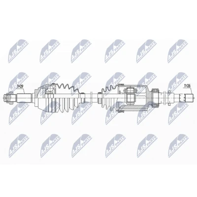 Abbildung von NTY NPW NS 092 Antriebswelle Vorderachse rechts 950 NISSAN: Juke