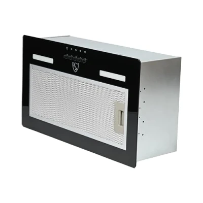 Abbildung von K&amp;H 52cm Dunstabzugshaube, Einbauhaube, LED, 330 m3/h, Schwarzes Glas, BCK 52