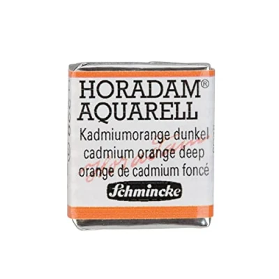 Abbildung von Schmincke HORADAM® AQUARELL feinste Künstler Aquarellfarben, 228 Kadmiumorange dunkel, 14 044, 1/2 Näpfchen