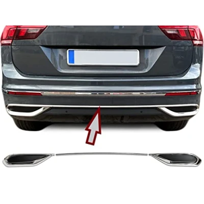 Abbildung von Recambo AUSPUFF ATTRAPPEN EDELSTAHL V2A kompatibel für VW Tiguan II + Allspace Facelift BJ ab 2020&gt;