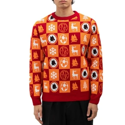 Abbildung von AS Roma Christmas Jumper Pullover Unisex Erwachsene