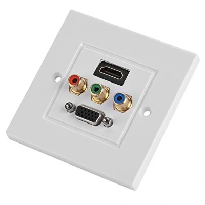 Abbildung von HDMI USB VGA 3RCA Drei in Eins Integrierte Multimedia Wandtafel Audio Video Adapterbuchse Kabelstecker Steckdose Verteilung und Organisation Wandplatten Steckdosenleiste 85 * m